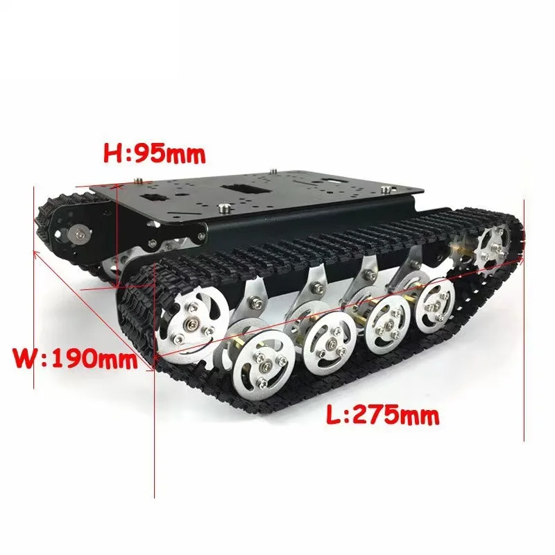 8 degrees of freedom robotic arm shock-absorbing tank chassis TS100 grabbing and handling mobile robot platform use for arduino