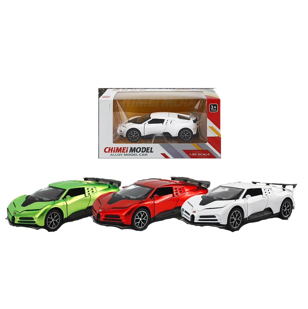 QSTOYS 1:32 Alloy Models Simulation Model Car Pull Back Door Open Light Sounds Toy Car Diecast Model