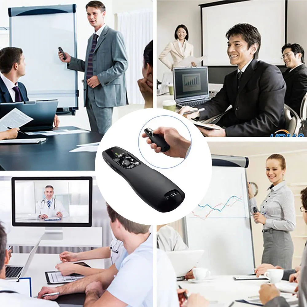 2.4GHz USB Wireless Presenter PPT Pointer Remote Control for Powerpoint Presentation PPT Clicker R400