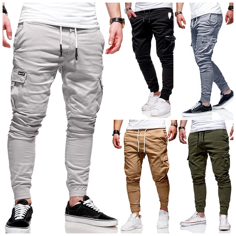 Custom Logo Men Jogger Pants Cotton Blank Sweatpants Gym Sport ...