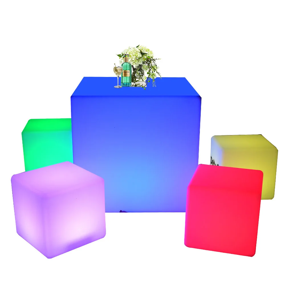 Led Party Chairs and Tables Luminous Glow Garden Illuminated Outdoor Furniture Led Light Chair and Table Sofa Set