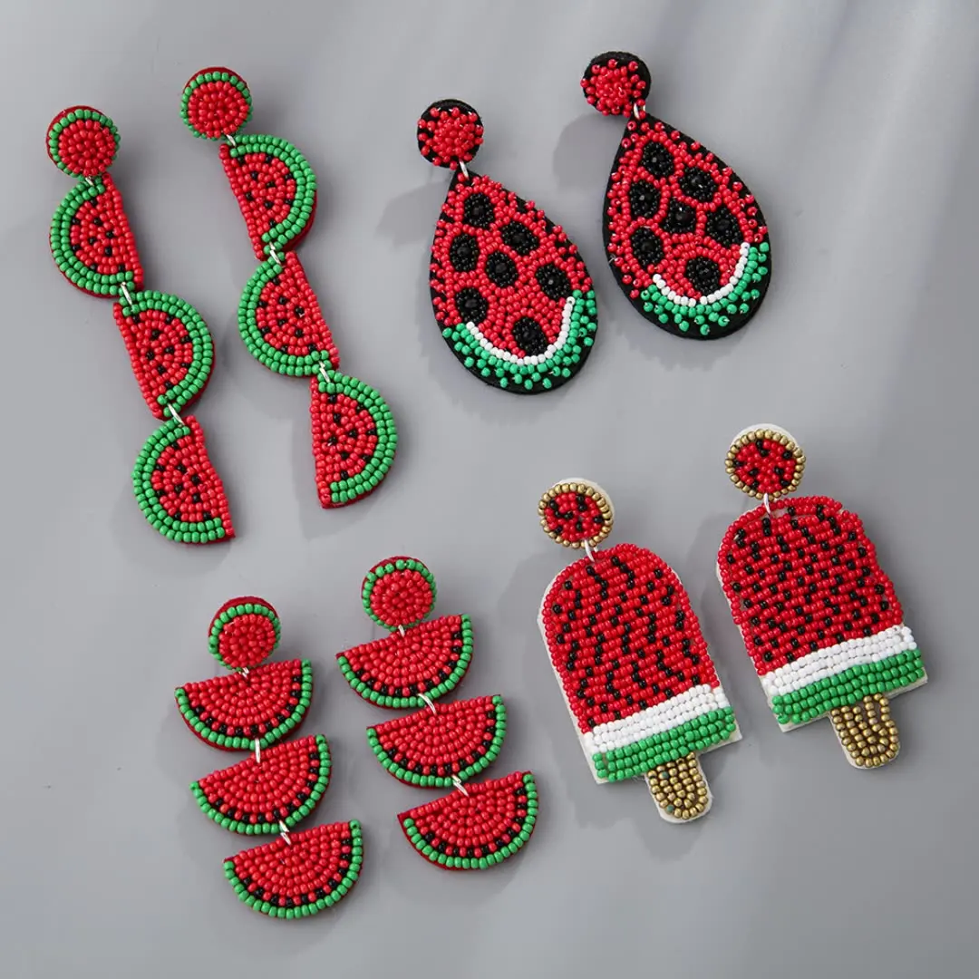2024 Summer Fruit Ethnic Style Creative Watermelon Earrings