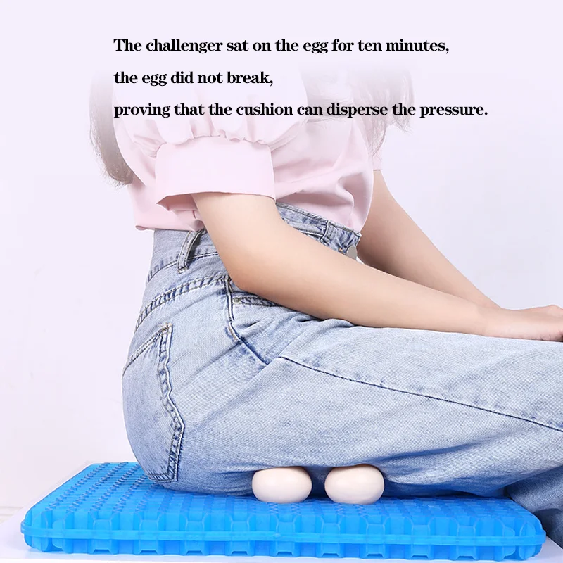 Car Seat Cushion Egg TPE Seat Cushion for Long Sitting Thick & Extra Large Gel Cushion