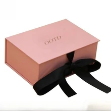 luxury Folding magnet packaging box colourful bowknot gift box with handle custom boxes for gift sets with ribbon