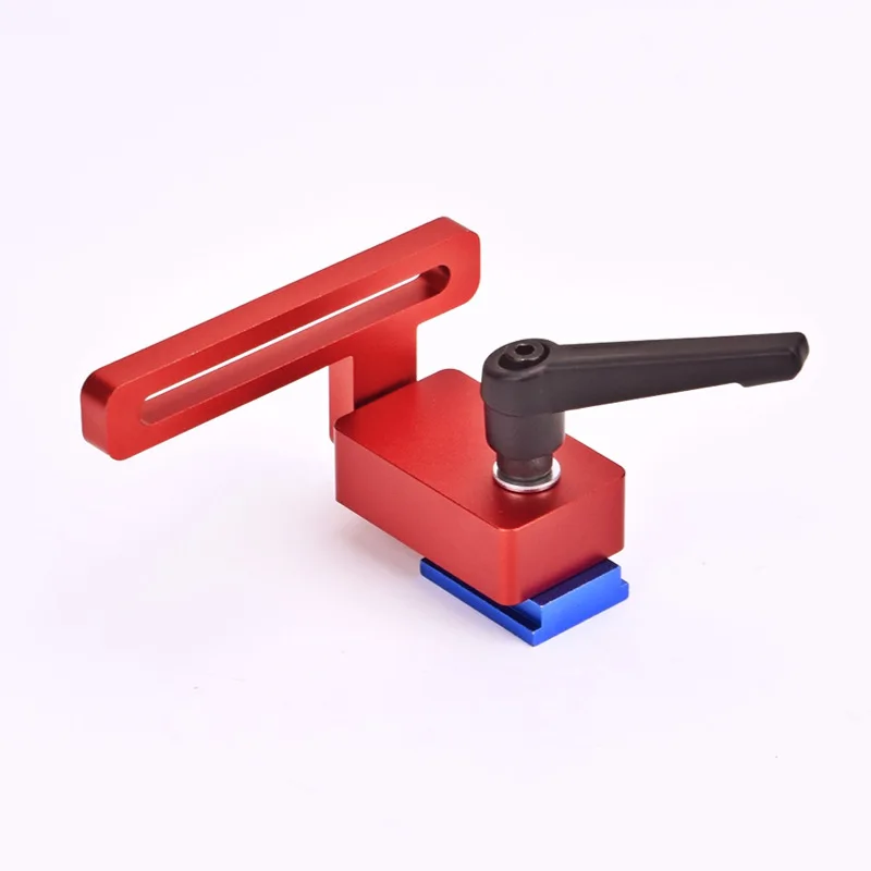 TEBAK W-105 30mm Woodworking Aluminium T Track Adjustable Scale Manual Flip Accurate Miter t Track Locator Sliding Brackets Stop