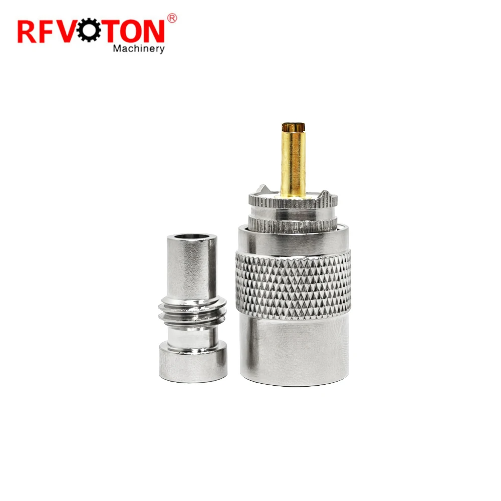 Factory Directly  RF Coaxial Connector UHF PL259 Male Plug RF Connector for RG213 RG58 Cable Connectors
