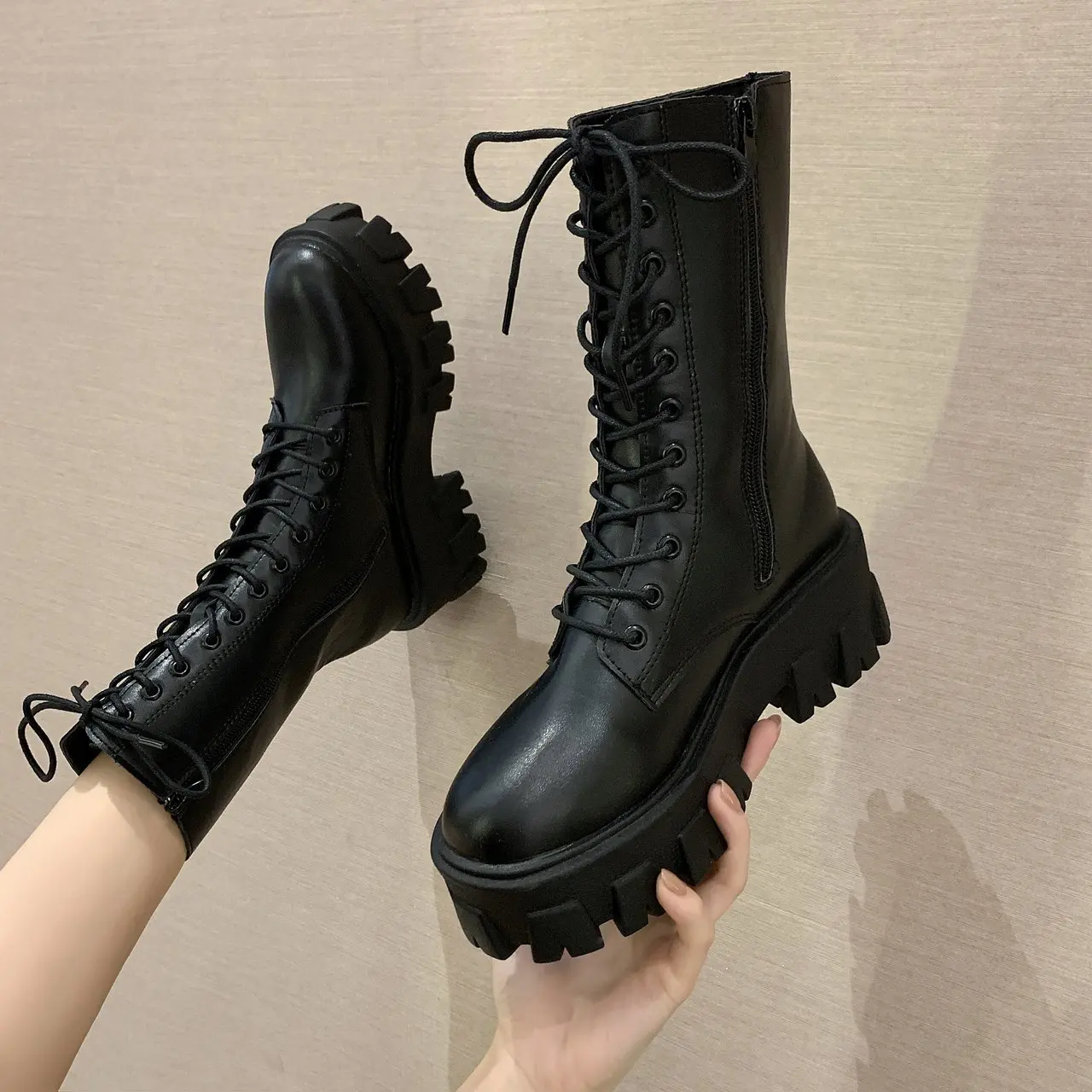 short goth boots