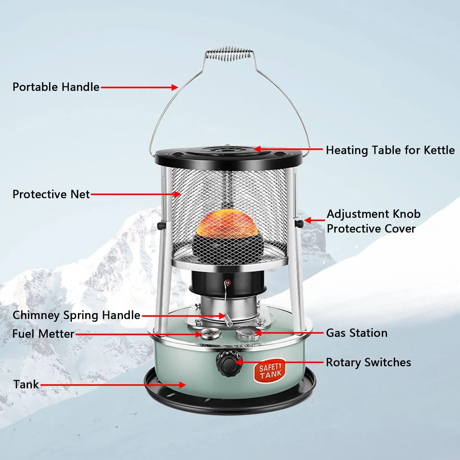 Portable Kerosene Stove, Steel - detail 6