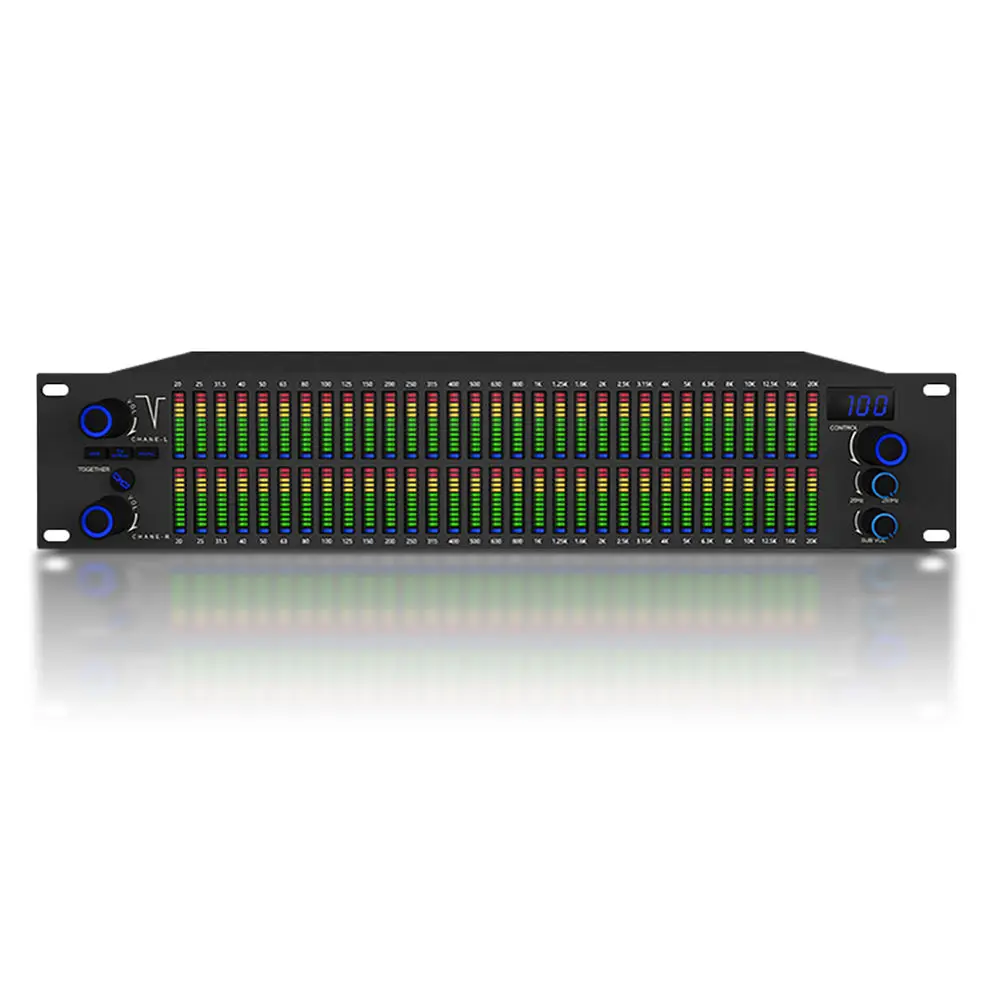 E312 Stereo Dual Graphics Spectrum Display Digital Equalizer Karaoke Audio Equalizer New Product