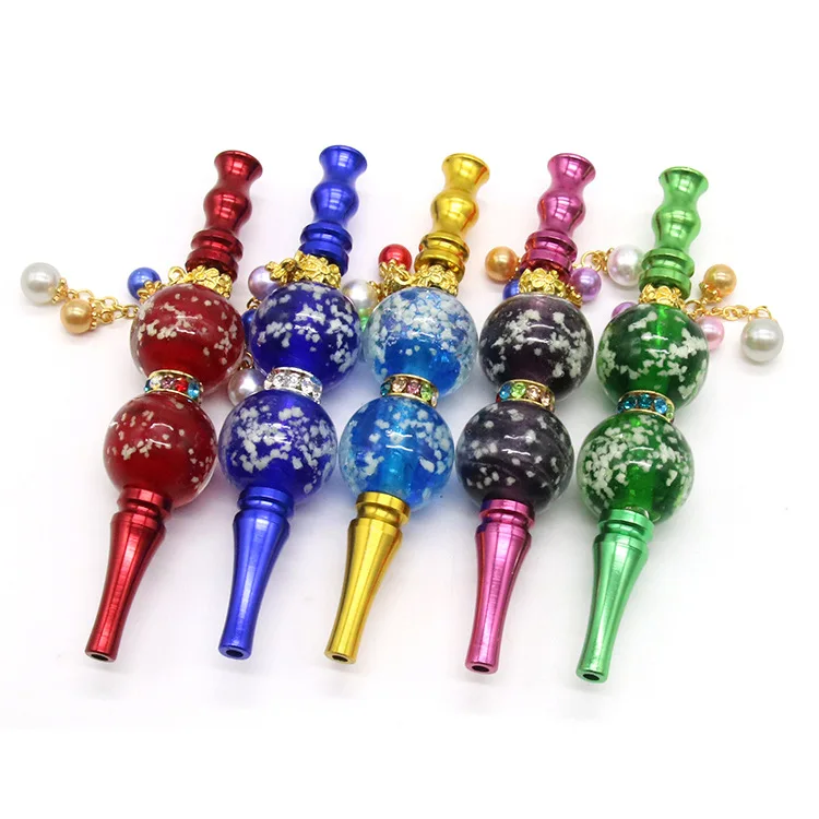 Wholesale Multi-Color Luminous Mouthpiece Glow-in-the-Dark Shisha Hookah Cigarette Holder Filter Lighters for Smoking