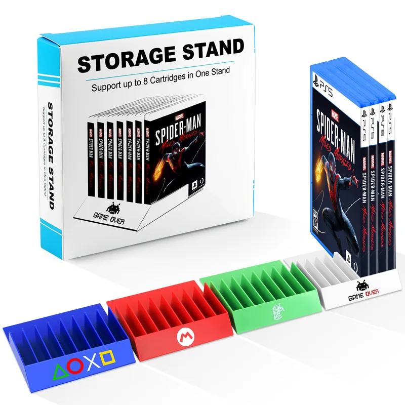 8 In 1 Game Card Base Display Stand Ps5 Game Storage Disc Cd Holder