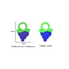 Anneau de dentition en silicone (raisin) (1/2 violet-bleu + vert)