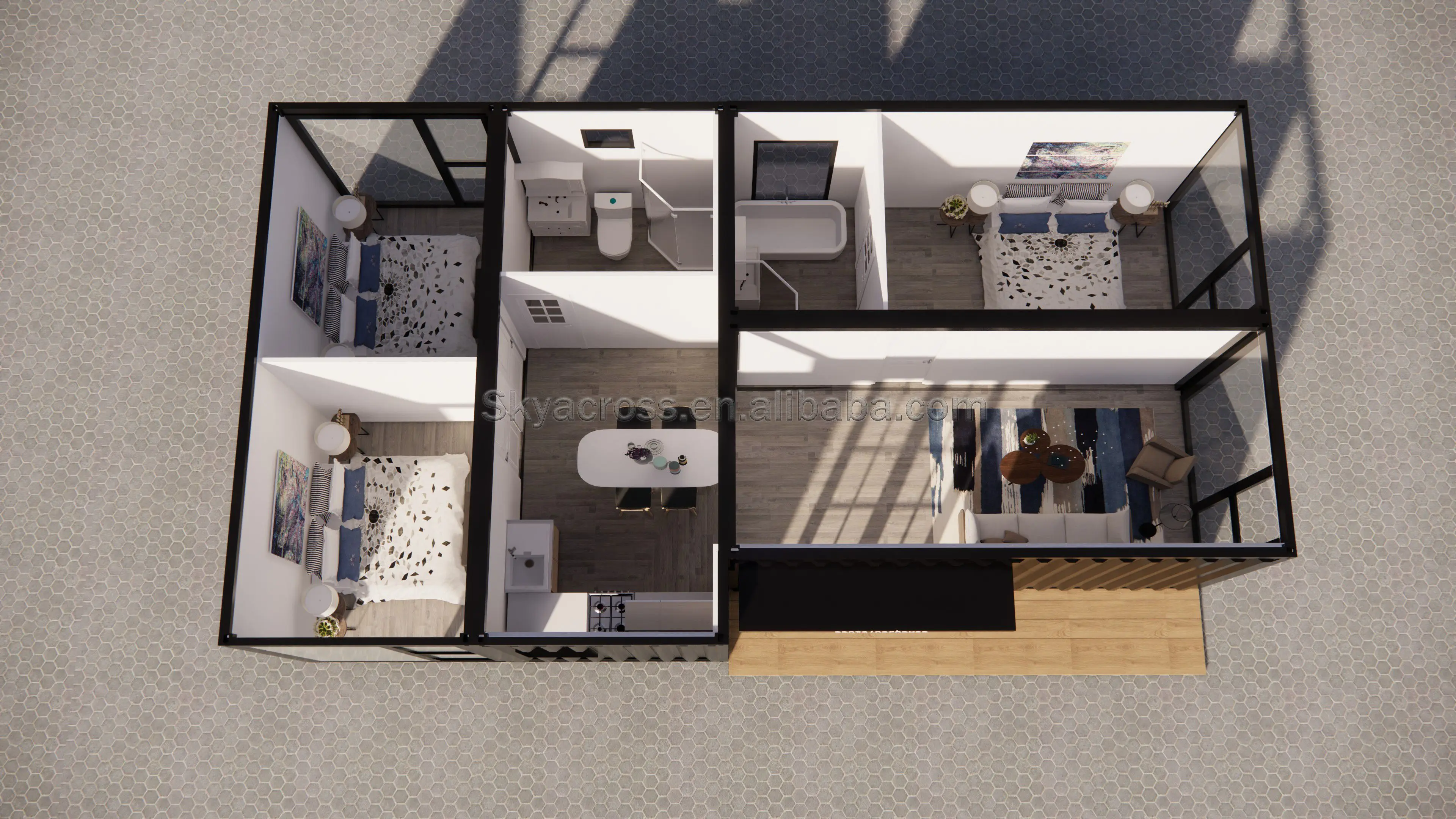 3 Bedrooms Prefab Mobile House - Cotainer House by Skyacross