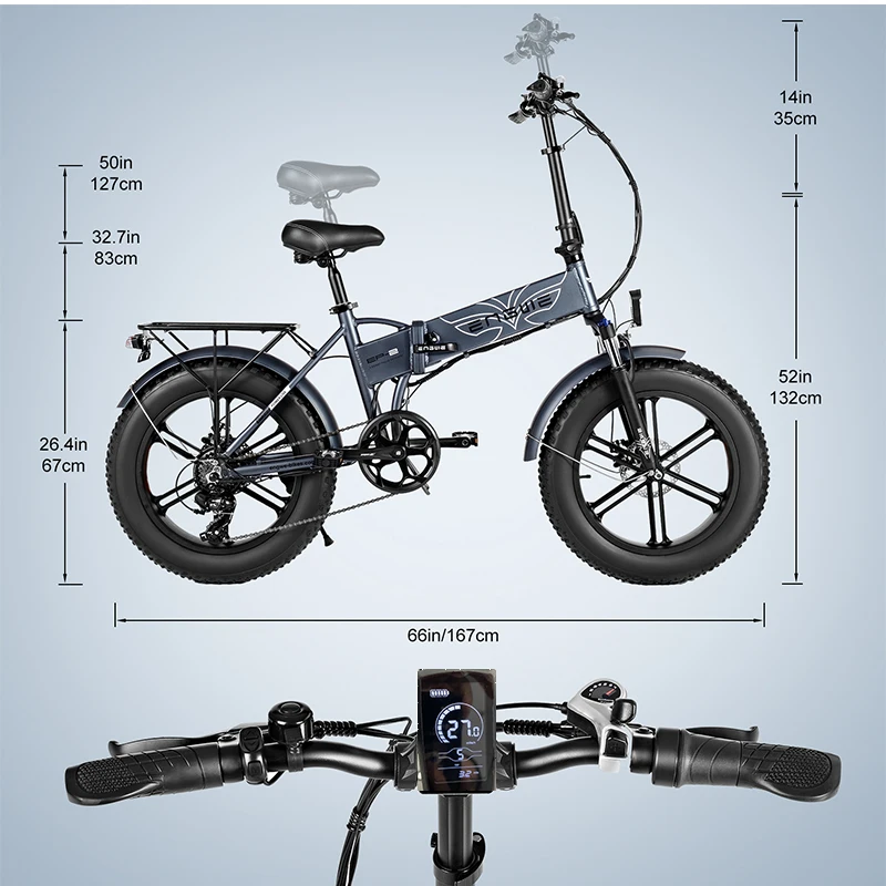 Dropshipping EU/US Warehouse ENGWE EP-2 PRO 48V13Ah 25km/h Electric Bicycle 250W Fat Tire Mountain Electric Bike