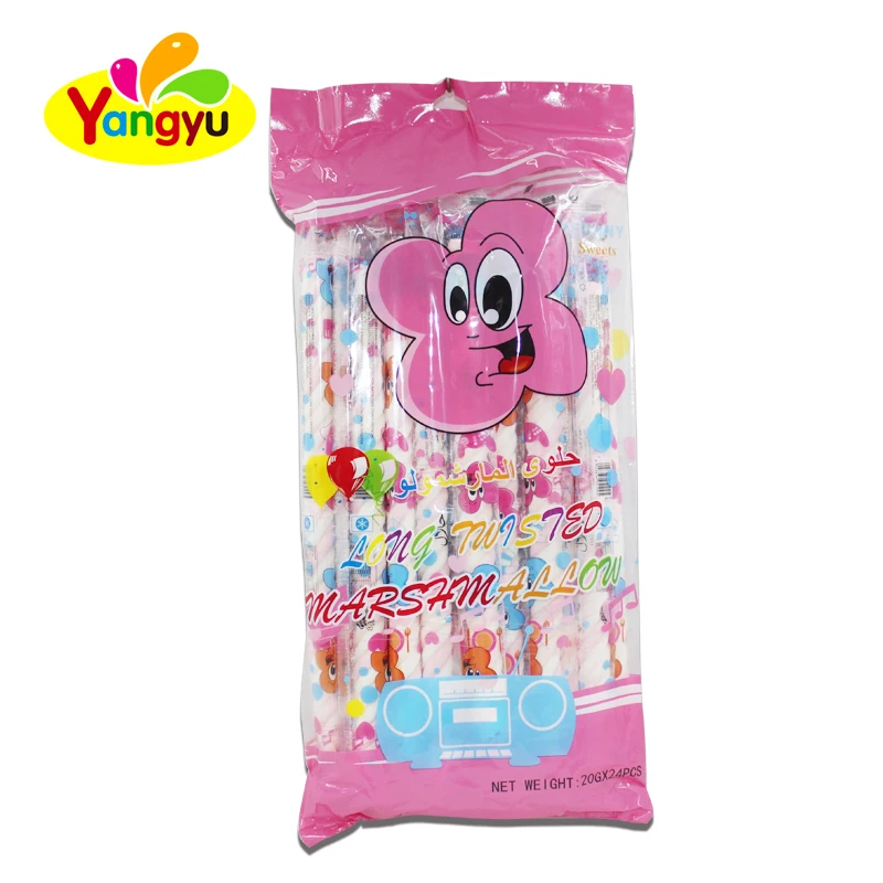 Halal Marshmallow Fruits Sweet Twist Marshmallow