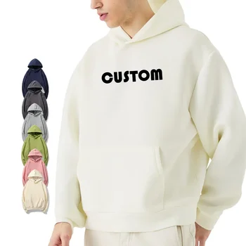 High Quality 450Gsm Blank Thick Fleece Heavy Weight Oversized Custom Print Logo Men's Hoodies & Sweatshirts