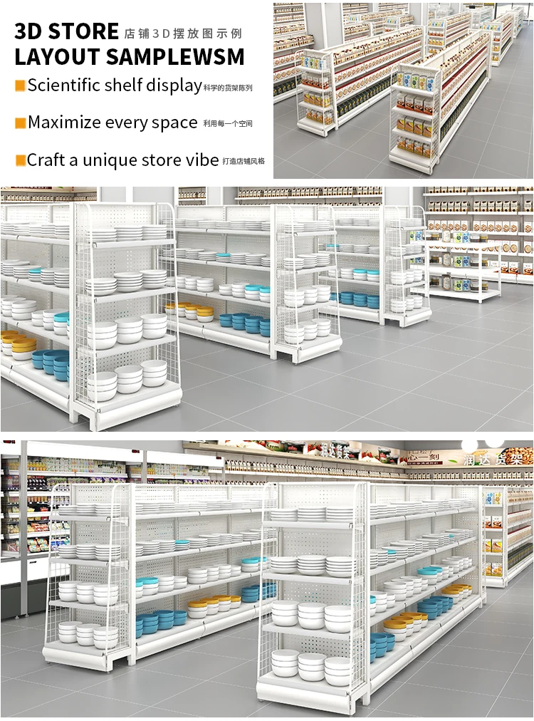 Steel Rack For Store Heavy-duty Single-Sided Steel Rack for Retail Display