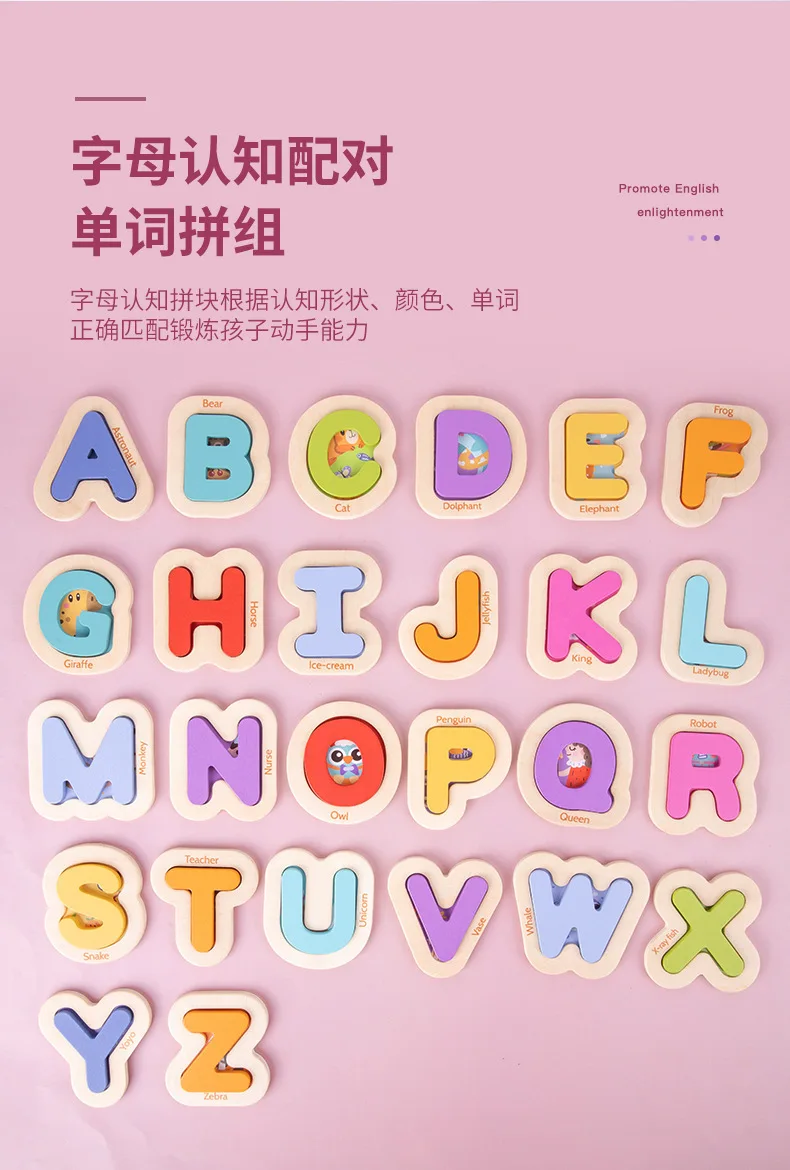 Campagne madera  Álamo 3 mm 5 cm bütic contrachapado de aprendizaje de Juego a del alfabeto 26 letras  