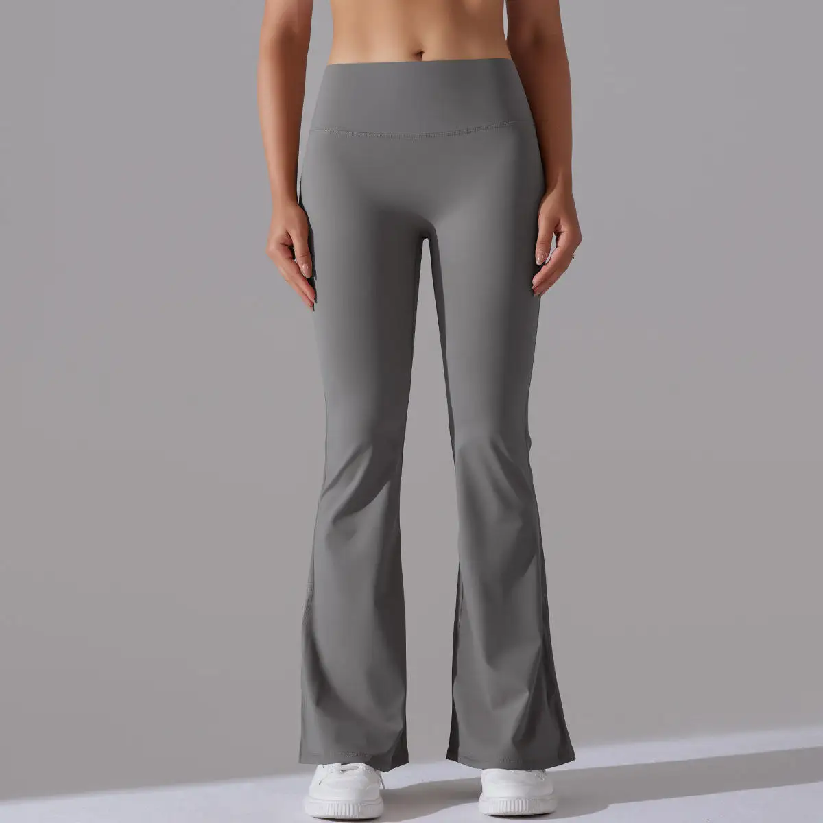 Custom Logo Plain High Waist Flare Legging for Women Fitness Workout Flare Yoga Pants