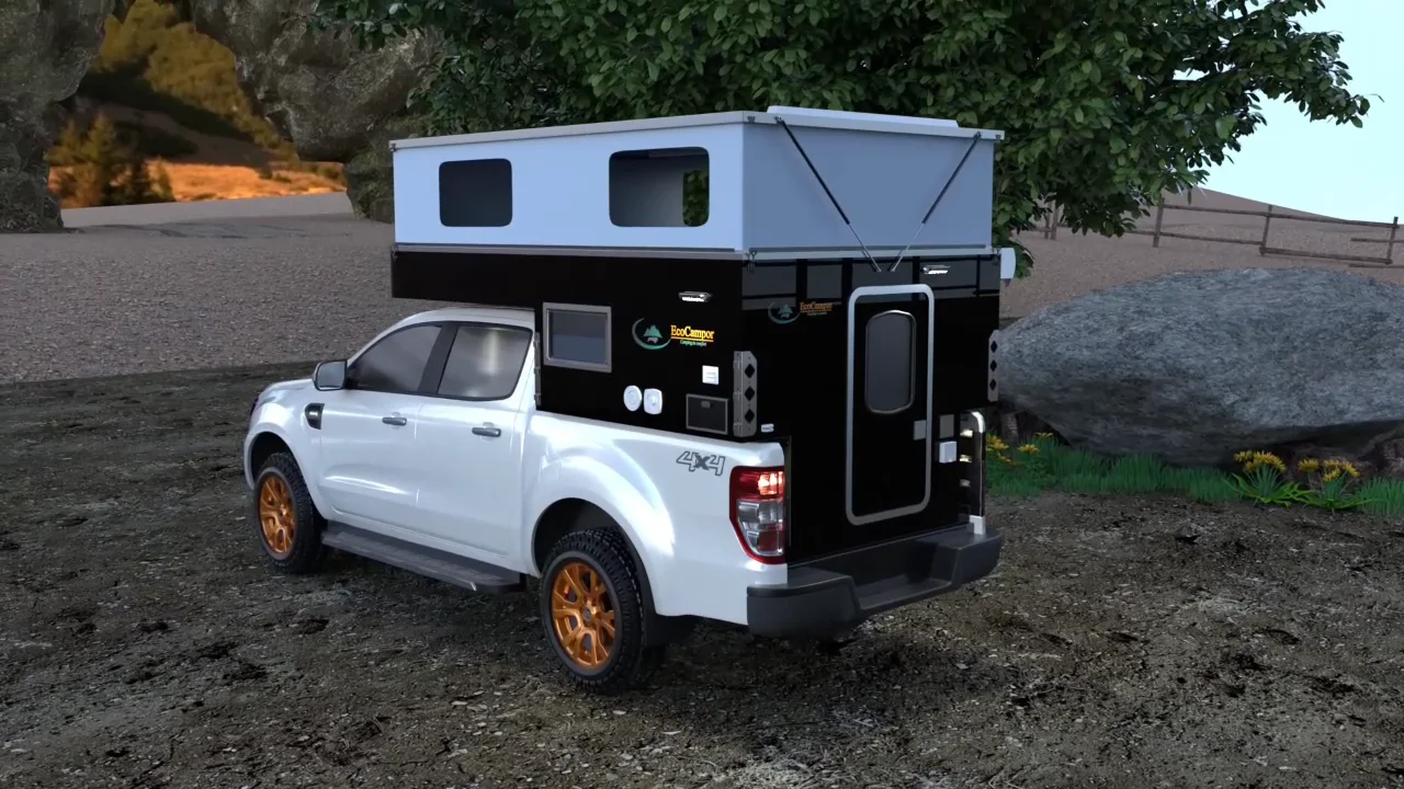 Caravan Rv Trailer 4x4 Awning Market Truck Camper Topper Overland Popup Pickup 6ft Tent Off