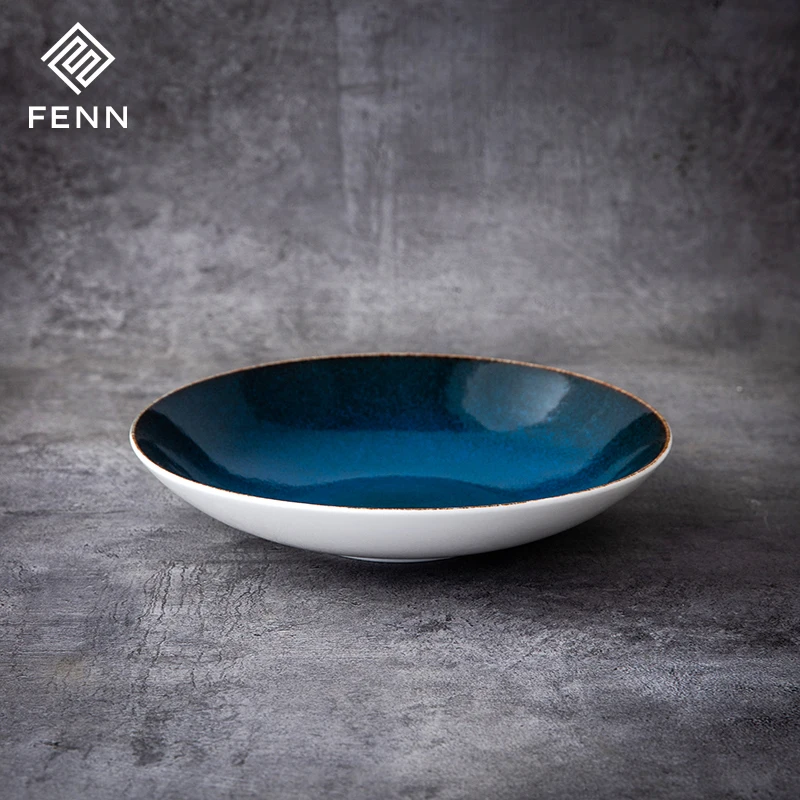 FENN Retro Dinnerware Porcelain Soup Bowls Vajilla Vintage Bowl Nordic Speckled Design For Wedding Hotel Crokery Restaurant Bowl