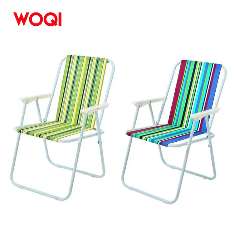 WOQI Wholesale High Quality Outdoor Foldable Lightweight Iron Frame Garden Camping Chair aperçu 3