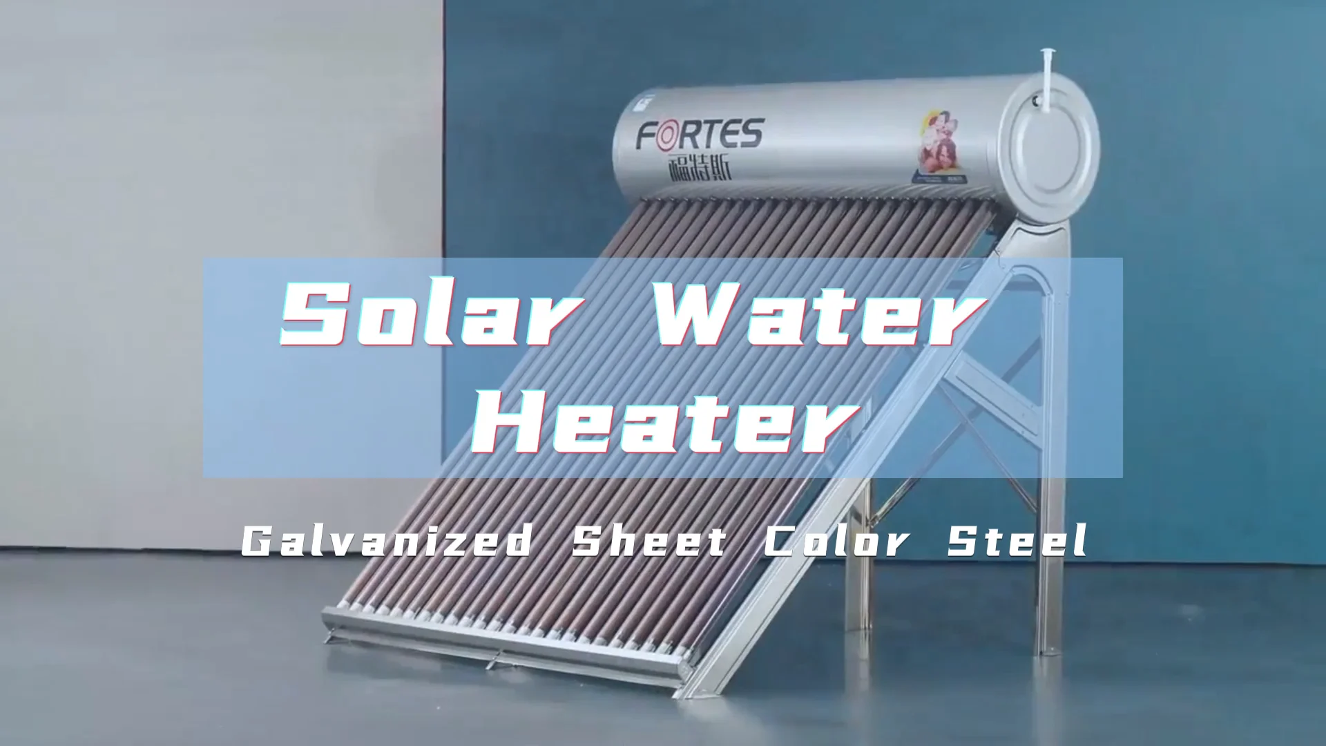100l 200l 240l 300l Vacuum Tubes Solar Water Heater System Galvanized