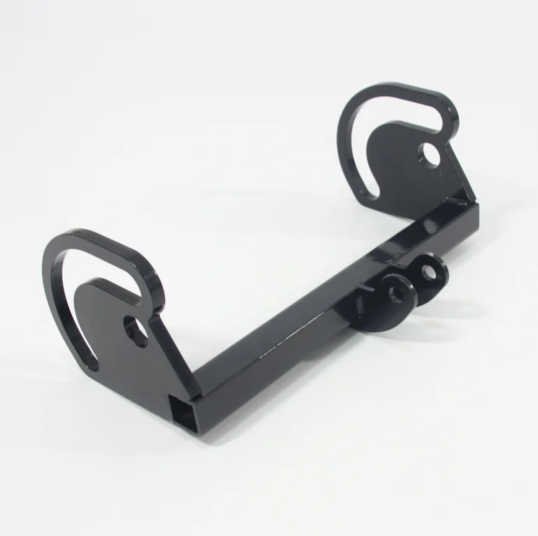 Factory OEM Sheet Metal Fabrication Cutting Bending Welding Carbon Steel Square Tube Black Powder Coated Mount Bracket