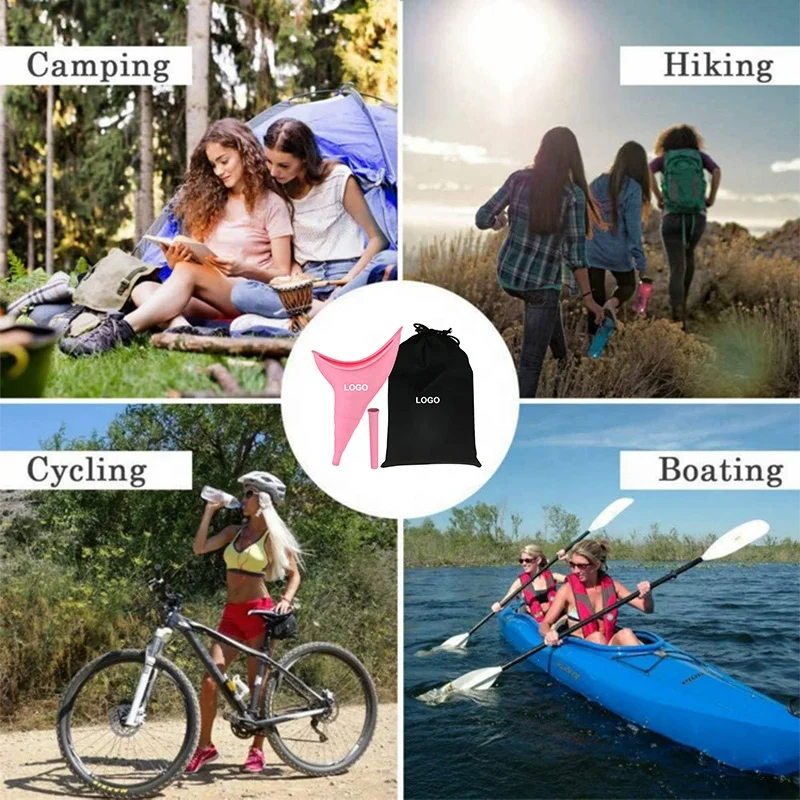 Customized Portable Female Urination Device Reusable Urinal Silicone Women Pee Funnel Silicone Pee Ladies Post Op Pee Funnel