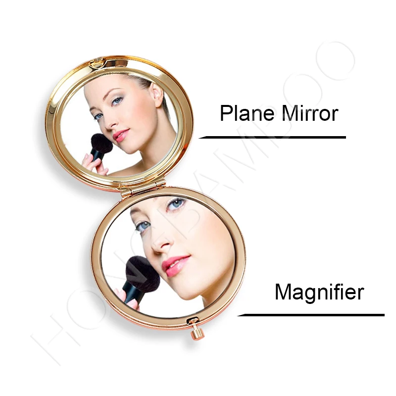 Personalized Compact Fold Name Pocket Mirror for Wedding Bride Bridesmaid Bridal Party Gift Custom Rose Gold Mirror With Name