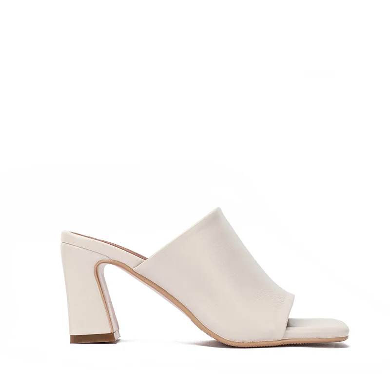 WETKISS/зимние сапоги с простой классический дизайн с квадратным носком; Туфли без задника с открытым носком на высоком каблуках, с острыми носками; Сезон лето; Шлепанцы без задника с открытыми пальцами; Для женщин