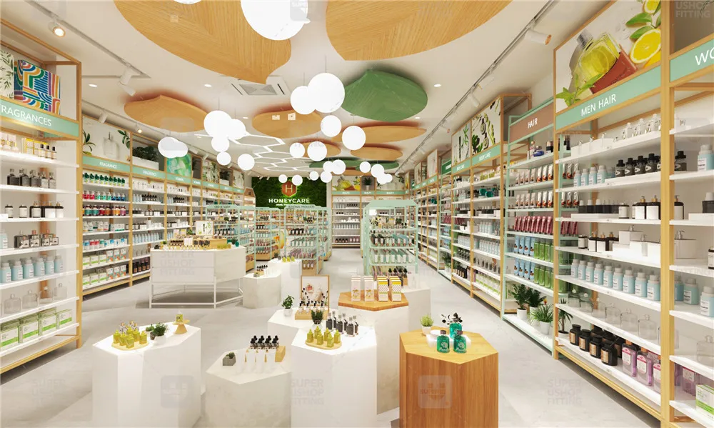 Custom Cosmetics Shop Display Shelves - Stylish & Durable