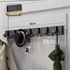 Aluminum Folding Concealed Hook Set - Black 7 Hooks