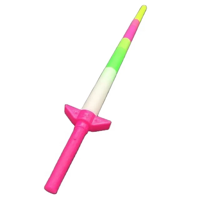 HN Plastic Extendable LED Flashing Glow Sword Stick Kids Light Up Toy Concert P 
