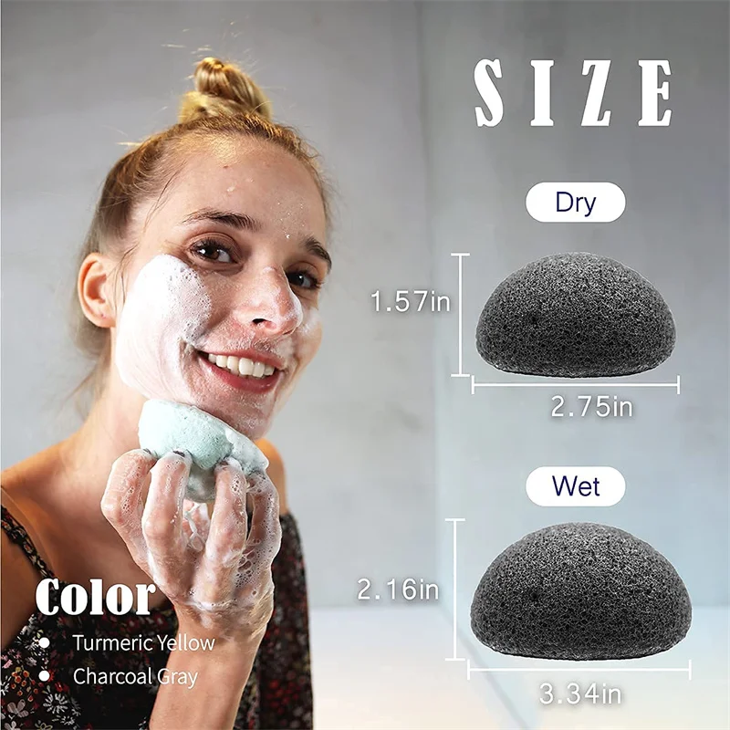 Activated Charcoal Aloe Vera Face Cleansing Exfoliation Natural Konjac