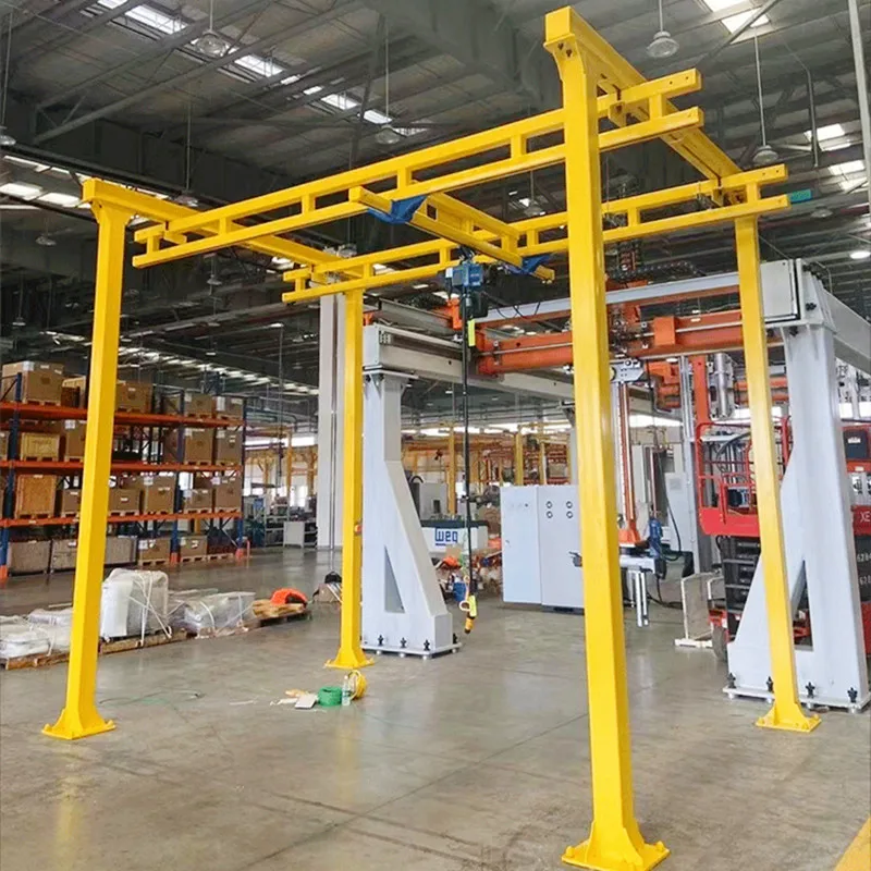 Supply Workstation Free Standing Bridge Crane System 500kg 1 Ton 2 Ton