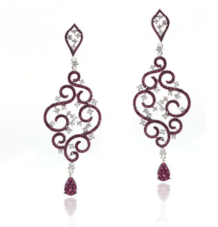 Historical and cultural jewelry wholesale exquisite earrings 925 sterling silver cutout earrings