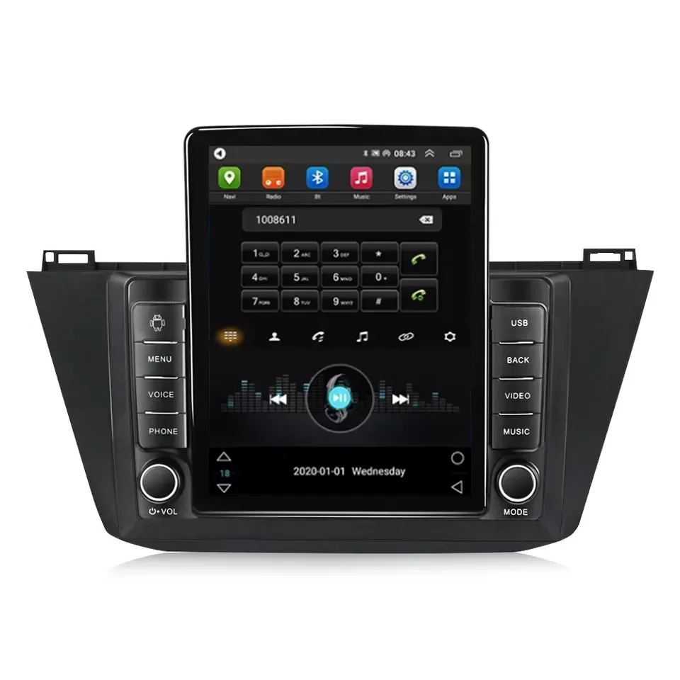 Tesla Android 13 8+128G Car Stereo Player for VW Tiguan 2016 2017 2018 Car Dvd Player DSP RDS AM FM GPS BT Radio Android