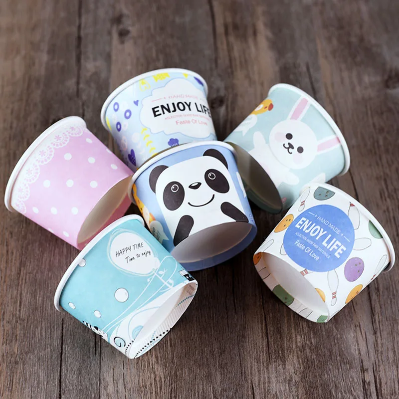 Custom Logo 5oz Ice Cream Paper Cup - Biodegradable & Stylish