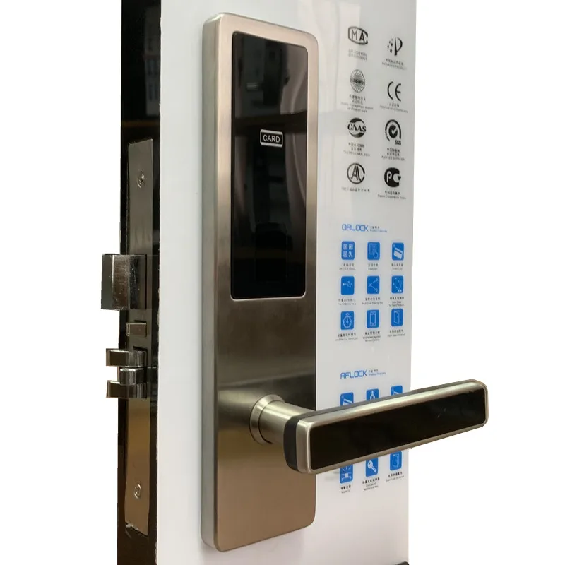 Stainless Steel Electric RFID Card System Door Lock for Hotel Accessory