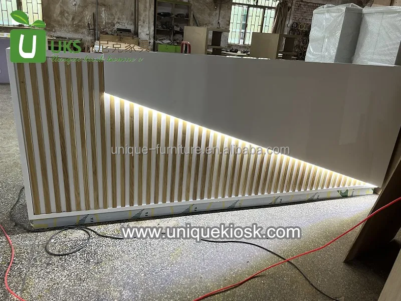 High Level Reception Desks Modern Reception Counter Office Front Table Salon Reception Area Counter Table for Sale