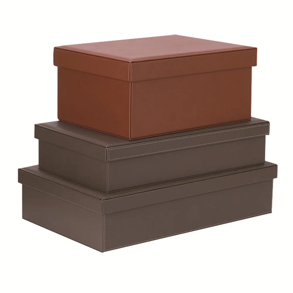 Manufacture Customized Cloth Underwear Daily Necessities Storage Box Organize PU Leather Box569769