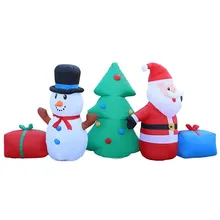 Nicro Wholesale Xmas Santa Snowman Yard Blow Up Navidad Santa Tree Arch Decoration Outdoor Christmas Inflatable Arch Display