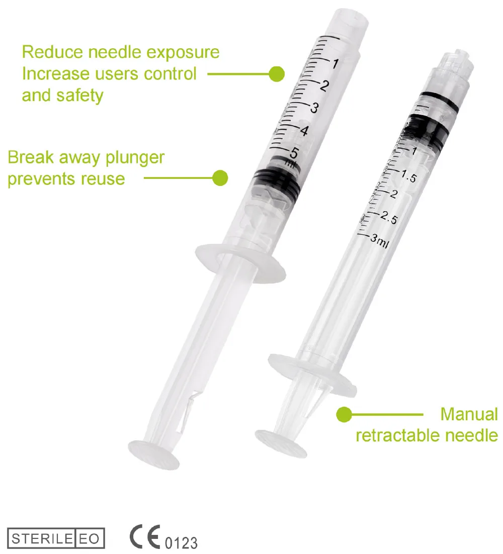 Disposable Retractable Safety Syringe High Quality Hospital Supply manufacture