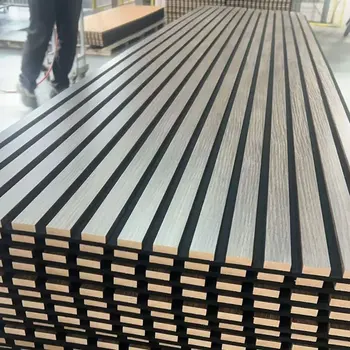 Polyester PET Acoustic Panel Black Sound-Absorbing Board Wall Acoustic Wood Panels Acoustic Slat Wood Panels