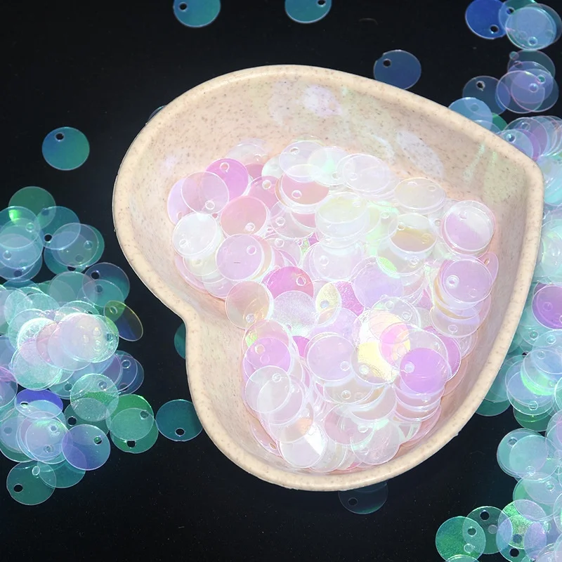 Factory Reversible PVC PET Loose 30mm 40mm 50mm 60mm Large Round Flat Garment  Sequins for Sewing