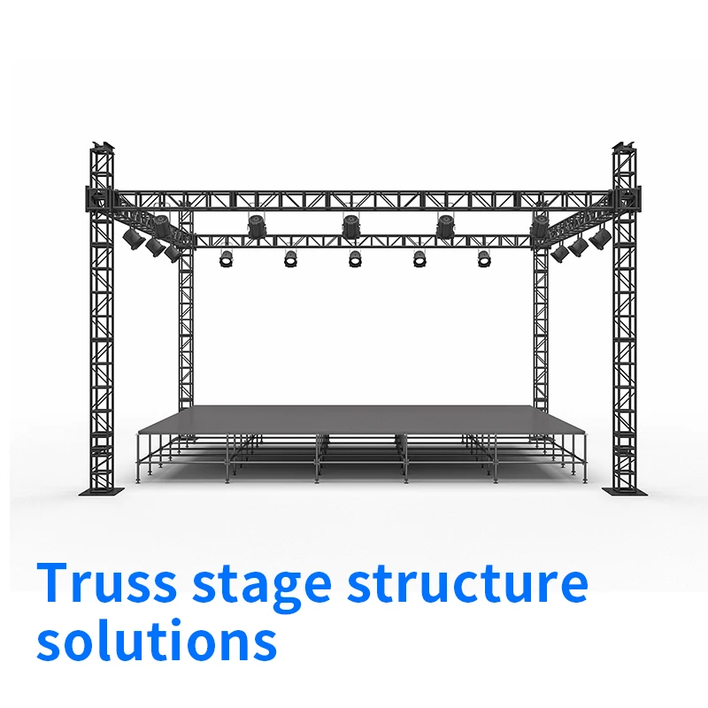 Aluminum Roof Truss System with Stage for Concert Wall Floor Bracket Support Truss for Led Cabinet
