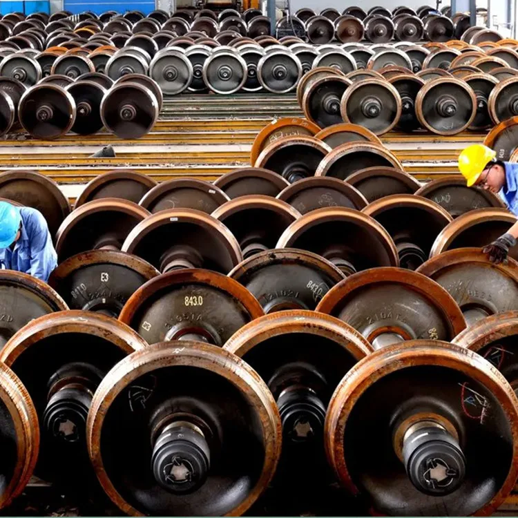 High Quality Railway Train Wheelset Forged Industrial Steel Freight Wagon Wheel Sets