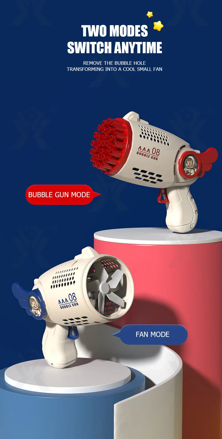 Chengji Best Price Bubble Gun Toy Kids Summer Outdoor Playing Electric Space Astronaut 29 Holes Color Bubble Gun