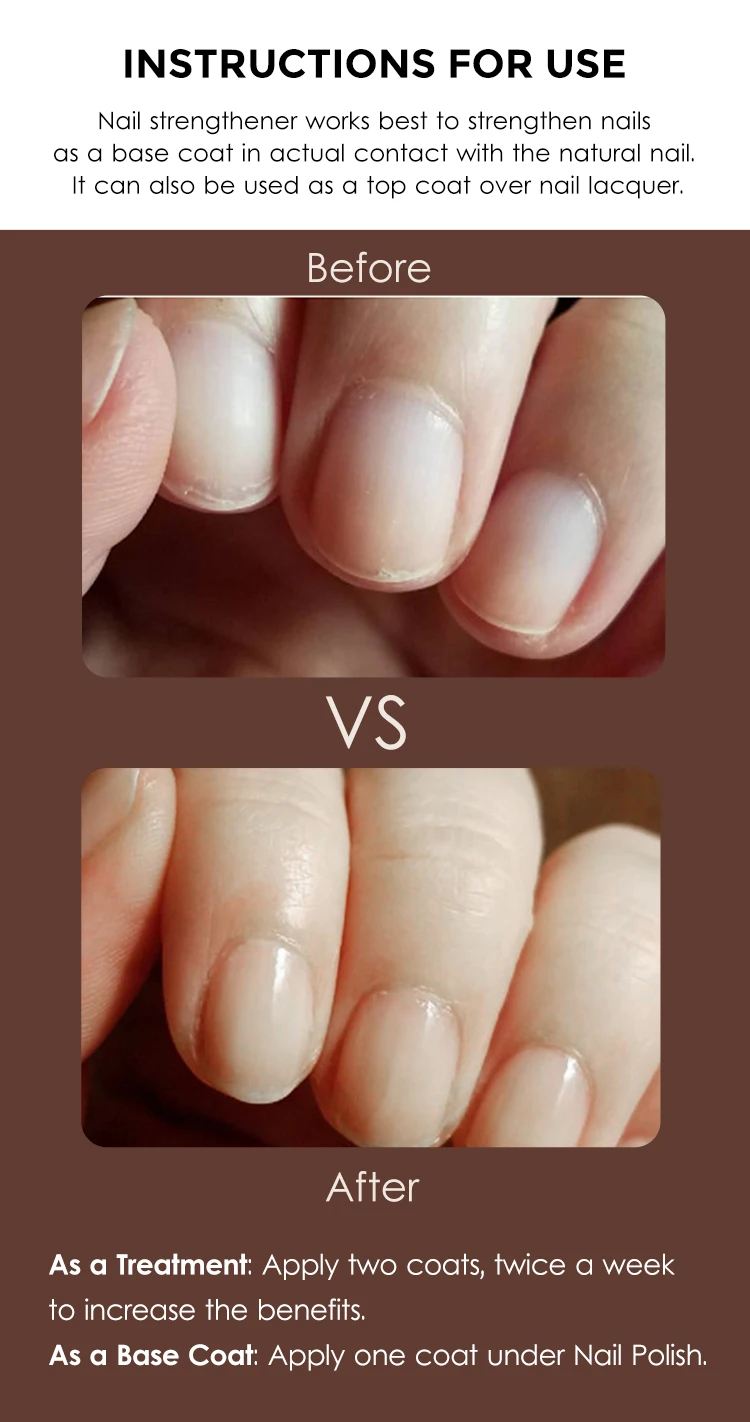 Healthy Nail Strengthener Care Protein Treatment Vegan Nail Hardener And Strengthener Growth